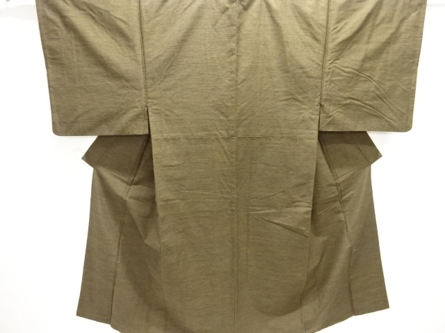 JAPANESE KIMONO / MENS ENSEMBLE KIMONO / SILK / TSUMUGI / WOVEN MESH